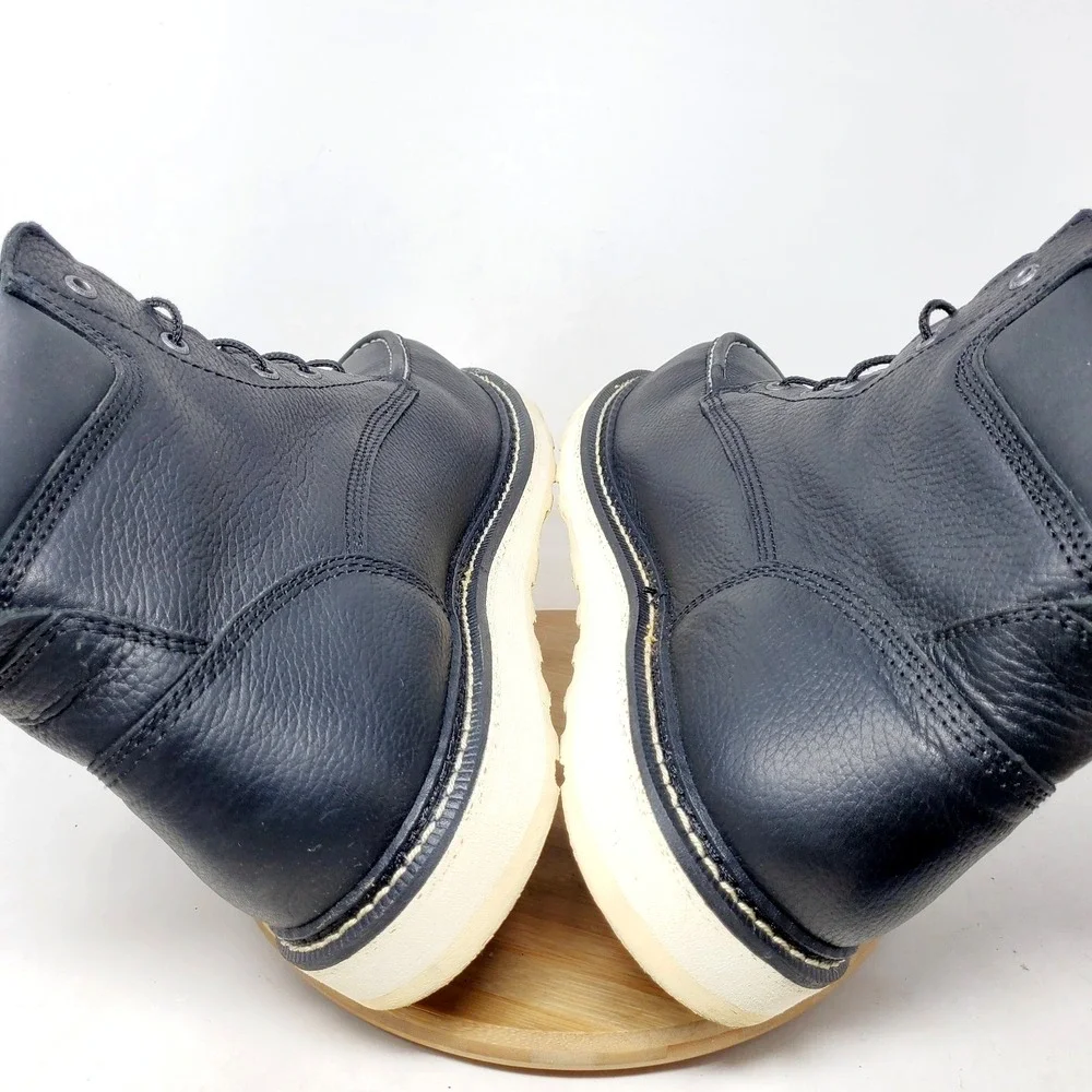 Irish Setter by Red Wing Ashby Boots Mens 14 D Black Wedge Safety Toe Moc Shoes - Picture 8 of 12